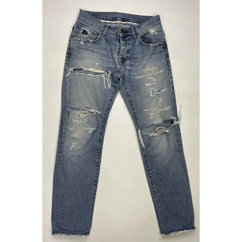 Two Men In The World Distressed Denim Jeans Men Size 29 X 30